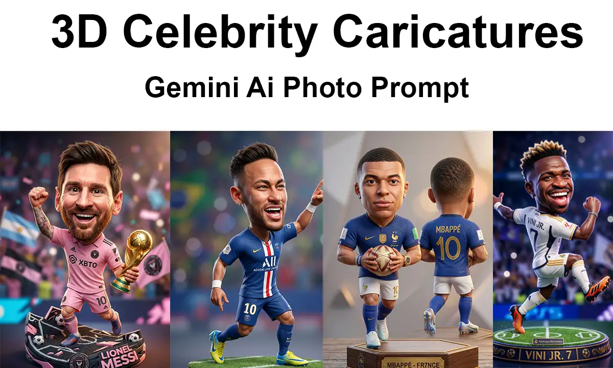 3D Celebrity Caricatures Gemini Ai Photo Prompt