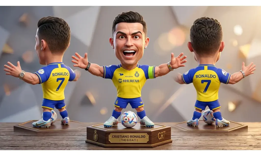 Cristiano Ronaldo  3D Celebrity Ai Photo Prompt