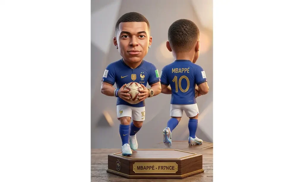 Kylian Mbappé 3d ai prompt