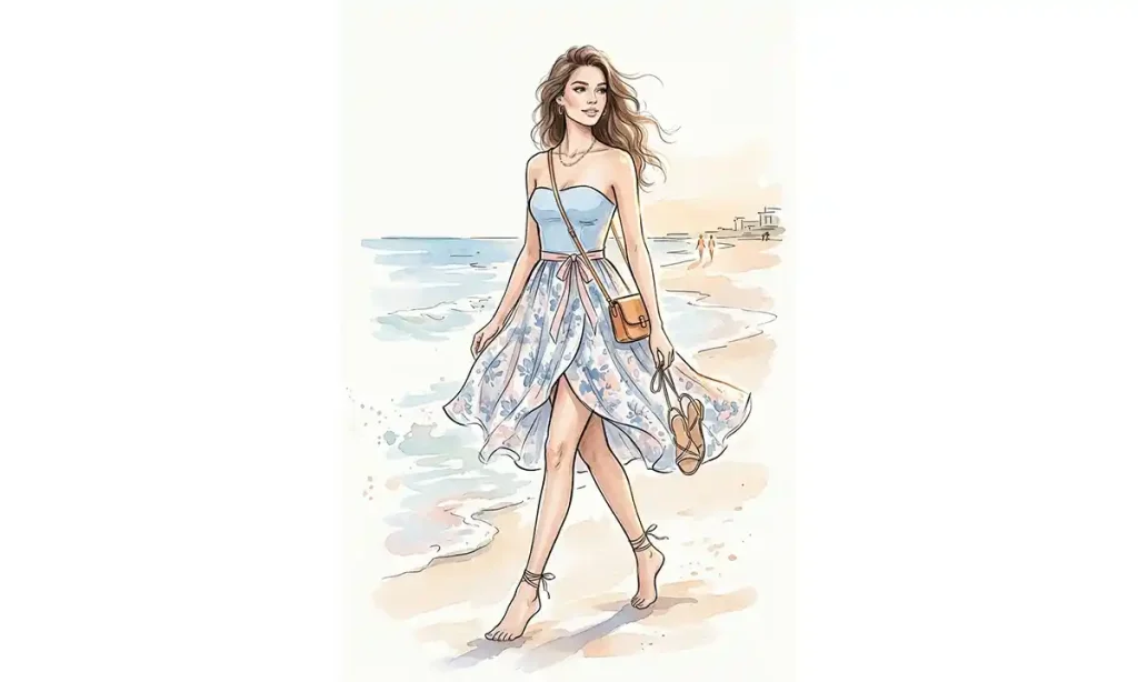 Summer Girls Watercolor AI PHOTO Prompts