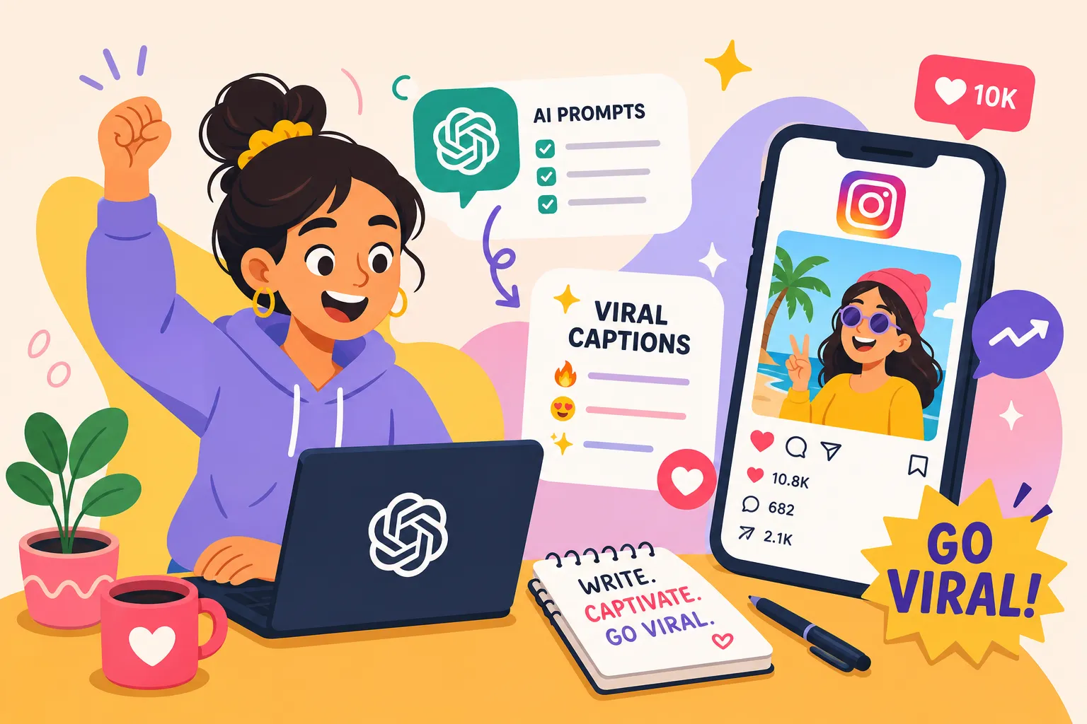 Best ChatGPT Prompts for Viral Instagram Captions in 2026