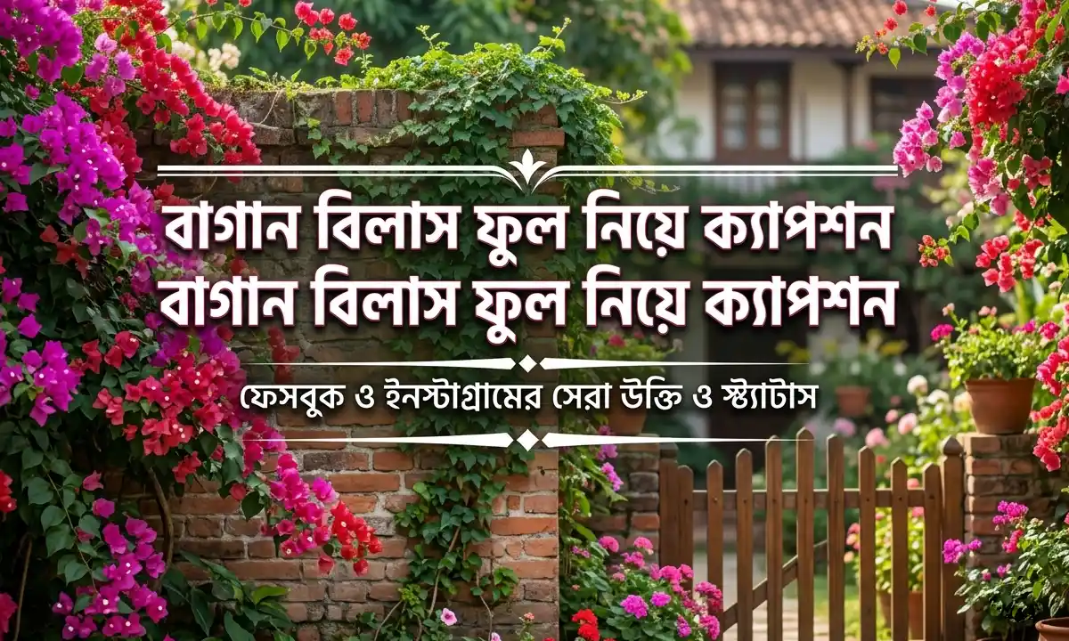 বাগান বিলাস ফুল নিয়ে ক্যাপশন, স্ট্যাটাস, উক্তি ও কবিতা