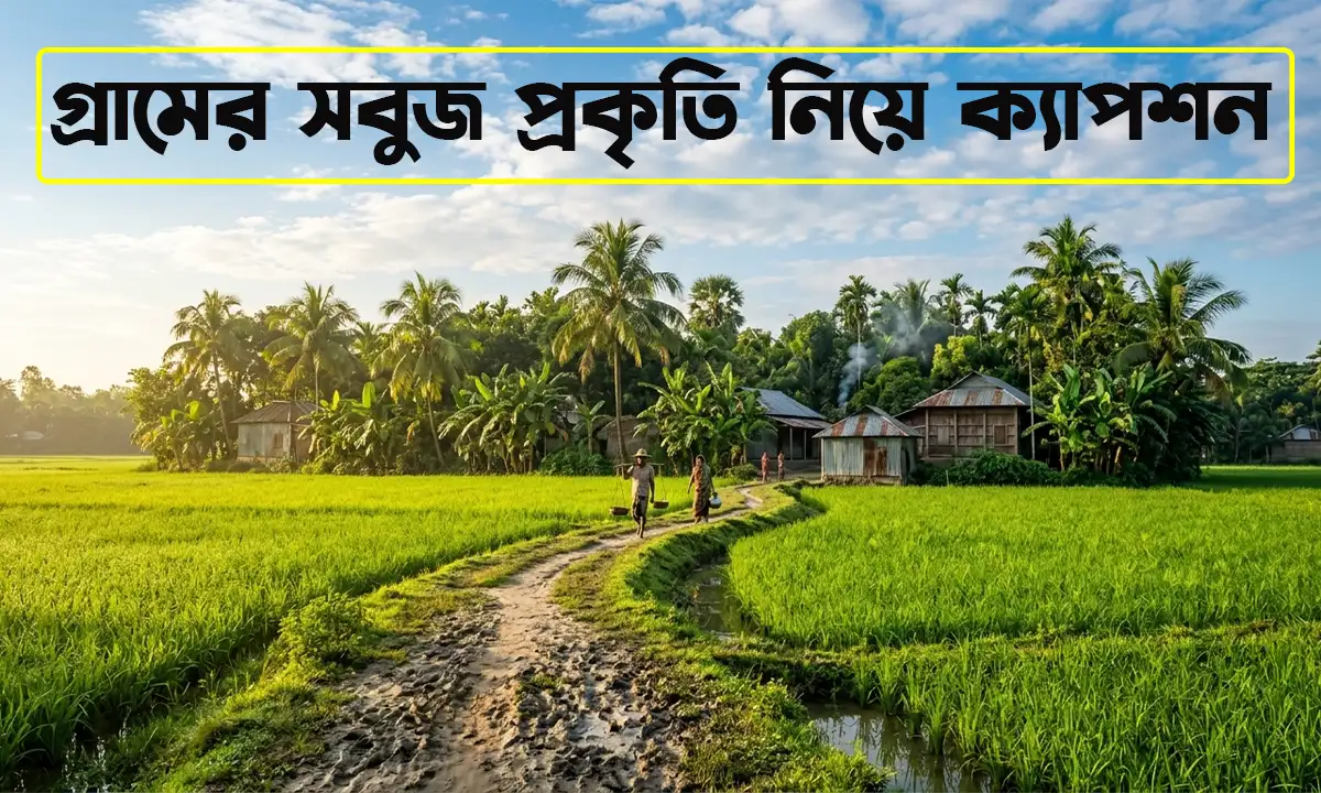 গ্রামের সবুজ প্রকৃতি নিয়ে ক্যাপশন ১০০ প্লাস (১০০+ গ্রামীন স্ট্যাটাস ও উক্তি)