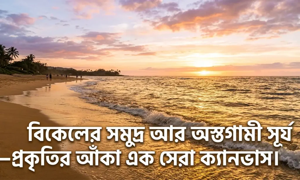 বিকেলের সমুদ্র নিয়ে ক্যাপশন এবং চমৎকার সূর্যাস্ত