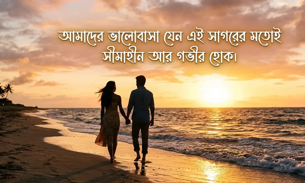 ভালোবাসা সাগর সমুদ্র নিয়ে ক্যাপশন এবং কাপল রোমান্টিক মুহূর্ত