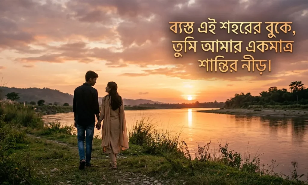 মিষ্টি কাপল ছবির সাথে রোমান্টিক বাংলা ক্যাপশন