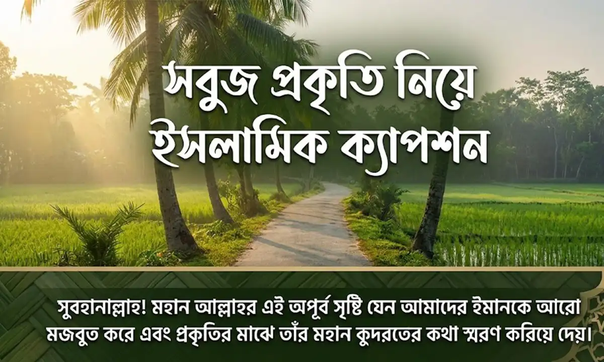 সবুজ প্রকৃতি নিয়ে ইসলামিক ক্যাপশন: ৪০০+ সেরা কালেকশন